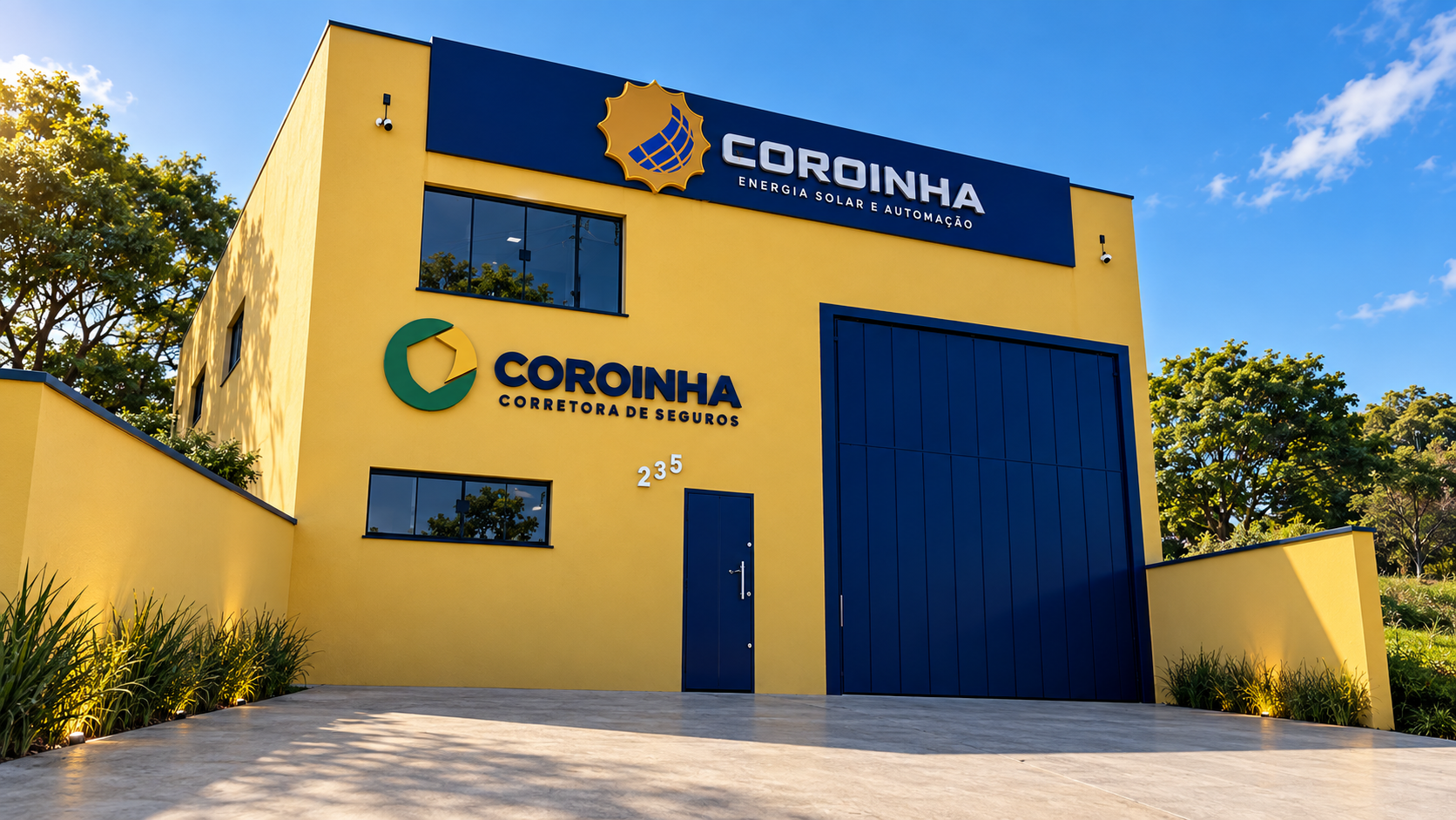 Fachada da sede do Grupo Coroinha, em Mococa/SP